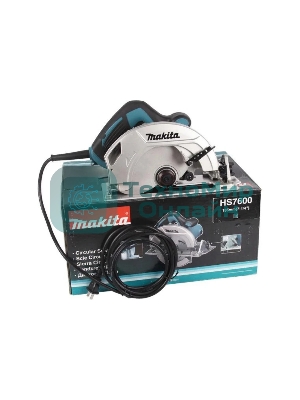 Пила Makita HS7600диск, 1200Вт,5200об\м,диск-ф185х30мм,рез-64мм,3.9кг, стальное основание, кор