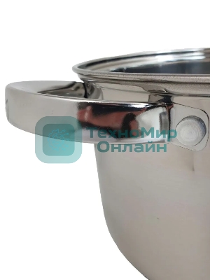 Кастрюля WEBBER BE-157/2 из нержавеющей стали со стеклянной крышкой d=20; 3.5 л (12)