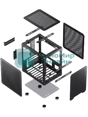 Компьютерный корпус JONSBO C6 Black MATX без БП, mini-ITX, micro-ATX, черный
