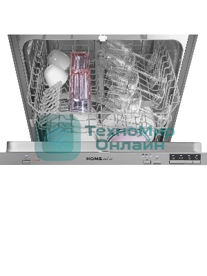 Встраиваемая посудомоечная машина HOMSair DW64E, серебристый, 59.8 см, 12 компл., 49 дБ, класс A++