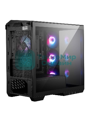 Компьютерный корпус без блока питания Case MSI MAG PANO M100R PZ, Mini-Tower, TG, 4x120мм ARGB, 1xUSB 3.2, 1xUSB 3.2 Type-C, mATX, mITX черный