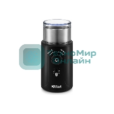 Кофемолка Kitfort KT-747 200Вт сист.помол.:ротац.нож вместим.:70гр черный/серебристый