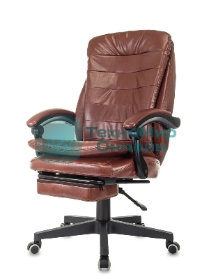 Кресло Бюрократ T-9950MSG-F/BROWN-PU коричневый, экокожа