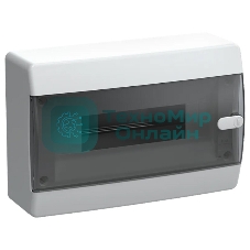 Корпус пластиковый IEK UNION Compact ЩРН-П-12 IP41 черная прозрачная дверь (UIC-KP12-N-12-41-K01)