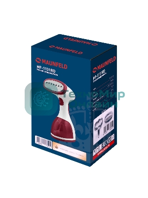 Отпариватель Maunfeld MF-1131RD красный, 1000 Вт, 25 г/мин, 260 мл
