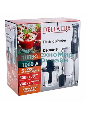 Блендер DELTA LUX DE-7004B черный,1,5кВт,р-м Турб