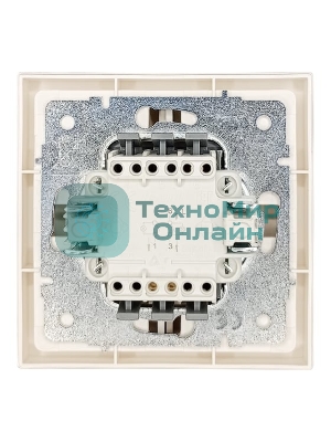 Выключатель 2-кл. СП ZIMA IP20 10А безвинт. зажим слон. кость LEZARD 704-9088-101QC