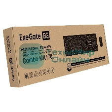 Комплект клавиатура+мышь ExeGate Professional Standard Combo MK170 проводной, USB, 1200 DPI, чёрный