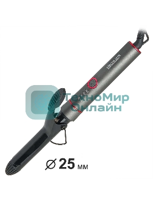 Щипцы для завивки волос DELTA LUX DE-5401 темно-серый, 25 мм, 210 °C, 4 режима