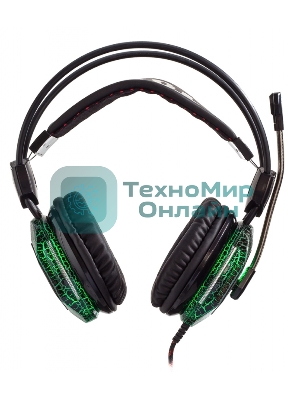 Наушники с микрофоном Oklick HS-L500G черный 2.2м мониторы оголовье