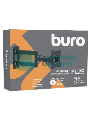 Кронштейн для телевизора Buro FL2S черный, 15