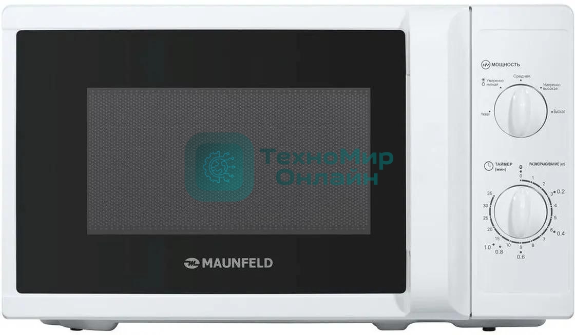 Микроволновая печь Maunfeld MFSMO.20.7WH белый, 20 л, 700 Вт, переключатели - поворотный механизм
