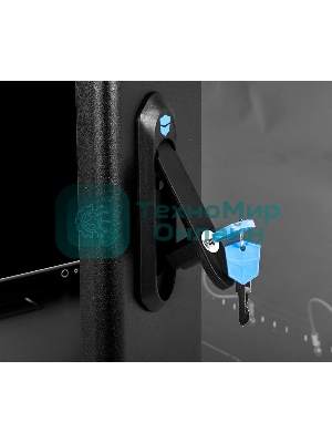 Шкаф коммутационный ЦМО ШРН-15.650-9005 настенный 15U 600x658мм пер.дв.стекл 200кг черный 600мм 180град.