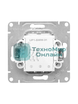 Механизм выключателя EKF UP1-SWA-31 Эпика трехклавишный, алюминий