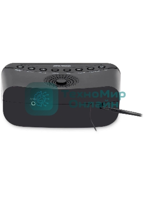 Радиобудильник Hyundai H-RCL221 черный LCD подсв:белый часы:цифровые FM