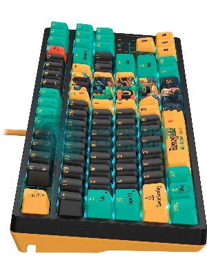 Клавиатура A4Tech Bloody AT87 Renegade проводная USB черный/зеленый