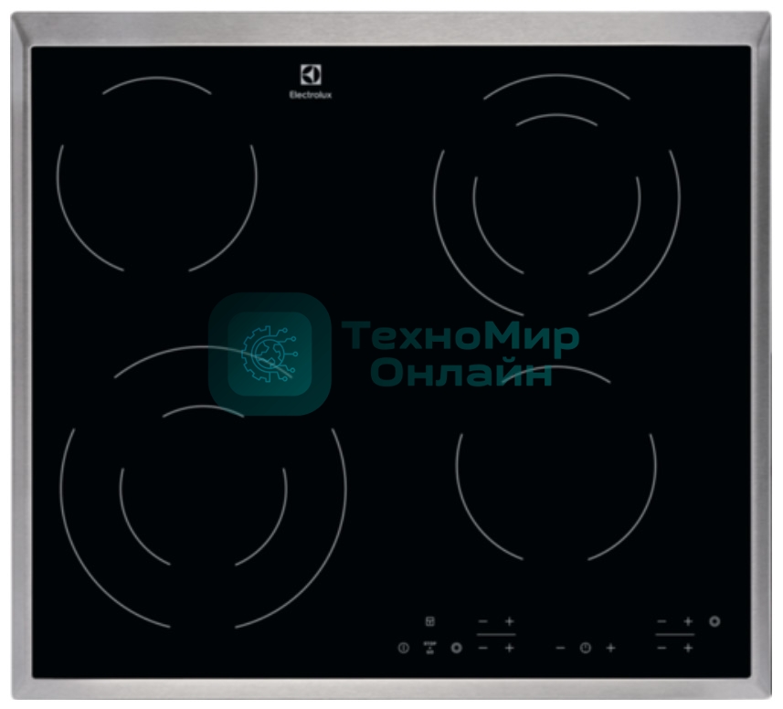 Электрическая варочная панель Electrolux EHF6342XOK Hi-Light, независимая, черный