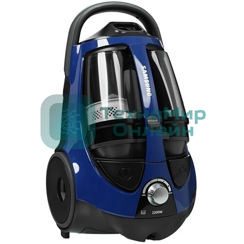 Пылесос Samsung VCC8836V36/XEV синий, 430/2200 Вт, уборка сухая, пылесборник контейнер 2 л
