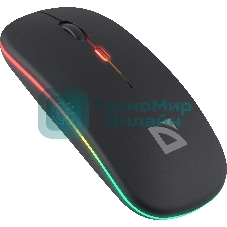 Мышь беспроводная Defender Coda MB-261 черный, 1600 dpi, радиоканал, Bluetooth, USB, кнопки - 4