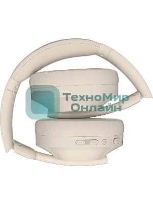 Беспроводные/проводные наушники Defender FreeMotion B485 бежевый, накладные, Bluetooth + проводной, складная конструкция, до 8 ч