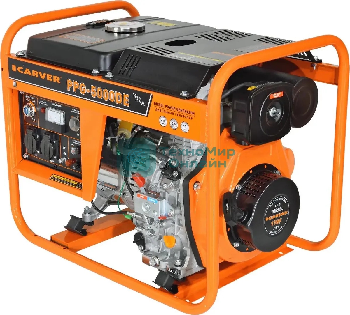 Генератор Carver PPG-5000D, 3.6 кВт