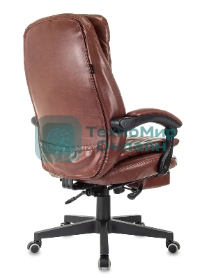 Кресло Бюрократ T-9950MSG-F/BROWN-PU коричневый, экокожа
