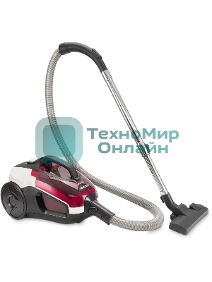 Пылесос Hyundai HYV-C3370 белый/красный, 380/2400 Вт, уборка сухая, пылесборник контейнер 3.5 л