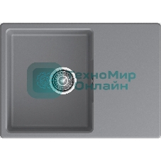 Мойка GranFest Urban 668L темно-серый 1-чаша+крыло 680x490мм, монтаж: врезной, материал: кварц