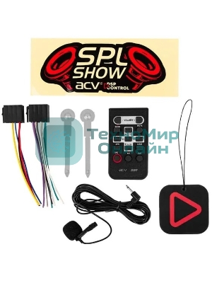 Автомагнитола ACV ADX-907BM, 1 DIN, Bluetooth, USB Type-A, AUX, пульт ДУ