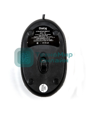 Мышь проводная Dialog Comfort MOC-10U черный, 1200 dpi, USB, кнопки - 3