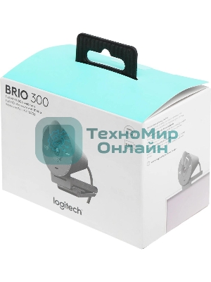 Веб-камера Logitech Brio 300 1920x1080, 30 кадр/с, USB Type-C, микрофон (шумоподавление), автоматическая фокусировка, автоосвещение, универсальное крепление