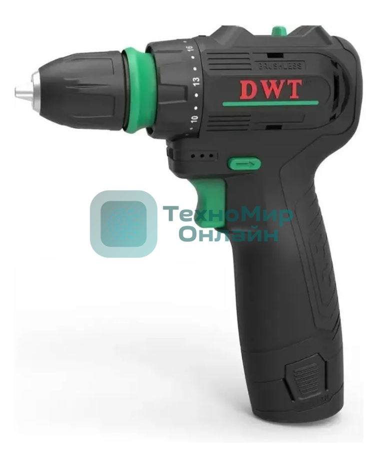 Дрель-шуруповерт DWT ABSP-12 NQ-2 BMC, 12 В, 2 Ач, 35 Нм, бесщеточный