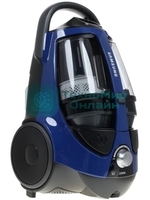 Пылесос Samsung VCC8836V36/XEV синий, 430/2200 Вт, уборка сухая, пылесборник контейнер 2 л