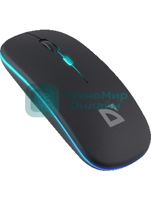 Мышь беспроводная Defender Coda MB-261 черный, 1600 dpi, радиоканал, Bluetooth, USB, кнопки - 4