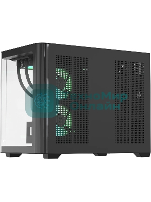 Компьютерный корпус AeroCool/Formula Crystal U2M Floe черный без БП mATX 1xUSB 3.0 1xUSB3.1 audio bott PSU