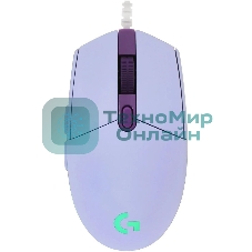 Мышь проводная Logitech G102 LIGHTSYNC фиолетовый, 8000 dpi, USB, кнопки - 6