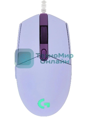 Мышь проводная Logitech G102 LIGHTSYNC фиолетовый, 8000 dpi, USB, кнопки - 6