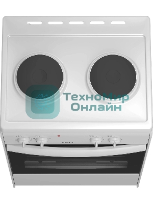 Плита электрическая Darina S EM 521 404 W белый/черный, конфорок 2 шт, духовка 45 л, 50 см x 85 см x 41 см