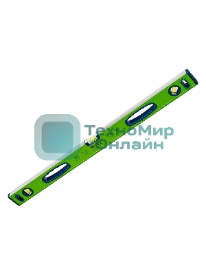 Уровень Сибртех алюминиевый УСМ-0,5-800, фрезерованный, 3 глазка, магнитный, рукоятки, 800 мм