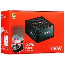 Блок питания ADATA XPG KYBER 750 (KYBER750G-BKCEU), 750Вт, 80 PLUS Gold, 120мм, черный