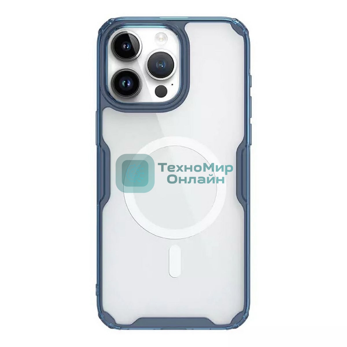 Чехол Nature TPU Pro Magnetic Case, синий, (AP IP15 Pro Max)