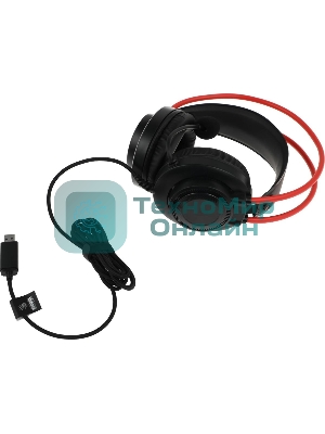 Гарнитура Bloody G200S чёрный/красный, проводная, подсветка