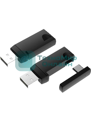 Гарнитура Defender Triple чёрный, беспроводная + проводная, Bluetooth, USB / USB-C, до 48 ч