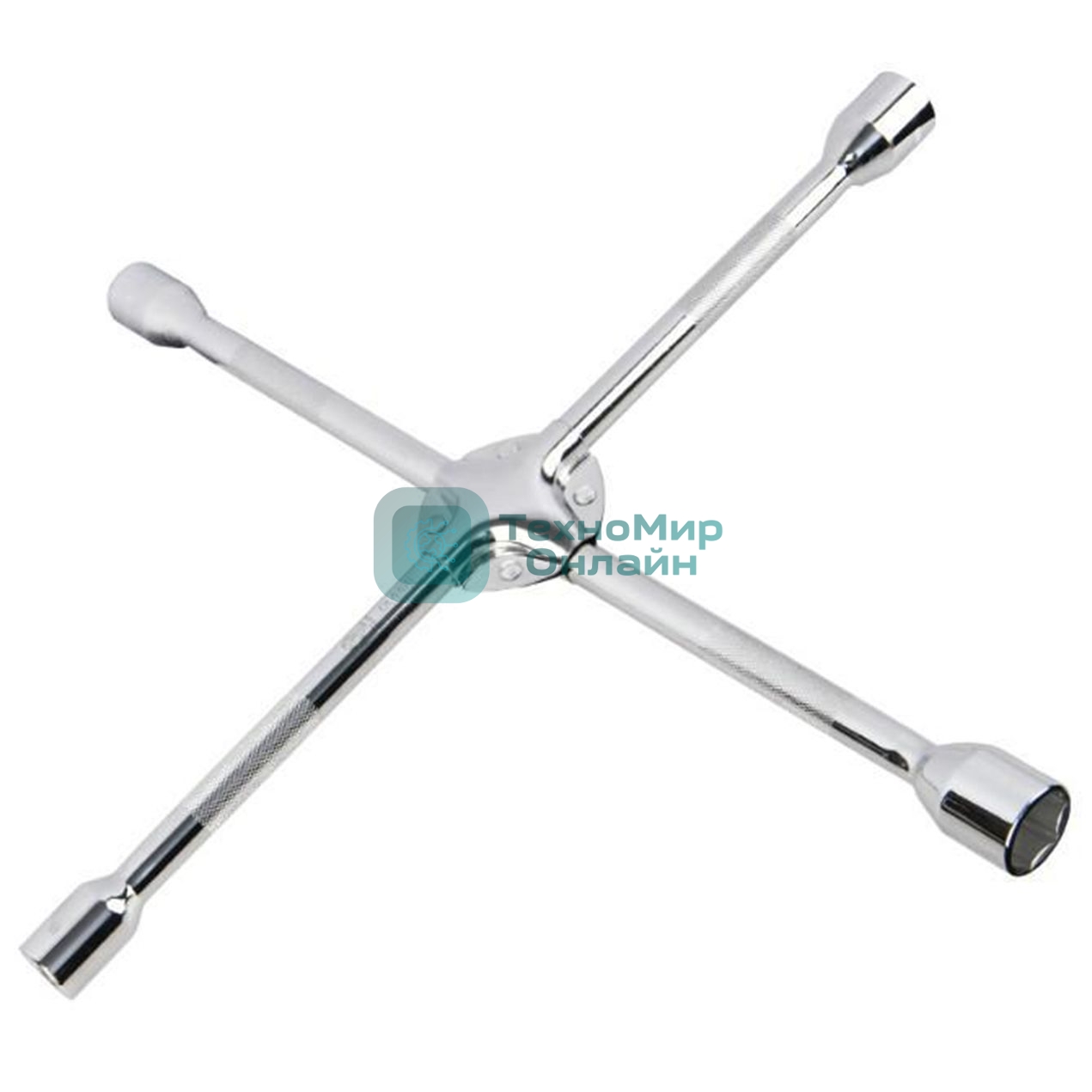 Крестообразный балонный усиленный ключ Deli DL4416 длина 400мм, головки 17x19x21x23мм, сталь Cr-V