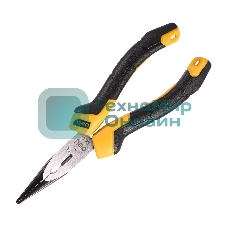 Удлиненные плоскогубцы Deli DL2106Z 160 мм, сталь CrV, прорезиненная двухкомпонентная ручка