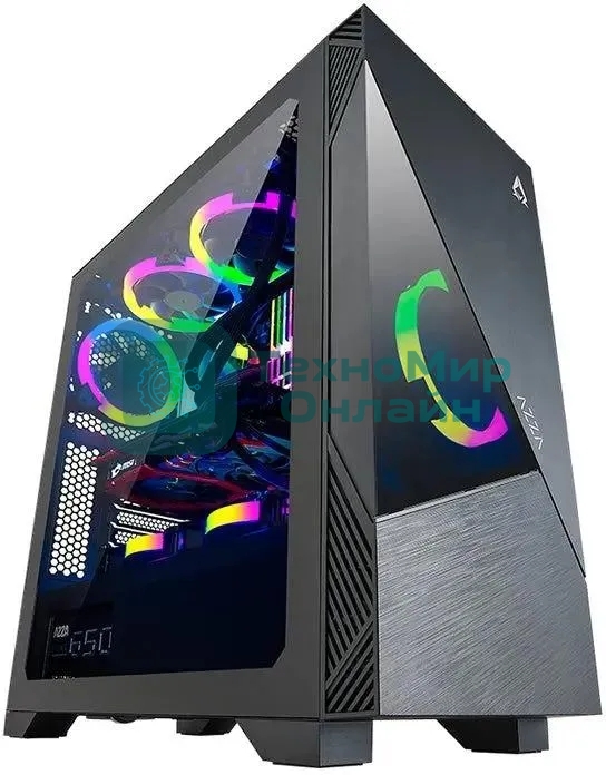 Компьютерный корпус Azza Eclipse черный без БП ATX 9x120мм 5x140мм 2xUSB 2.0 1xUSB 3.0 audio bott PSU