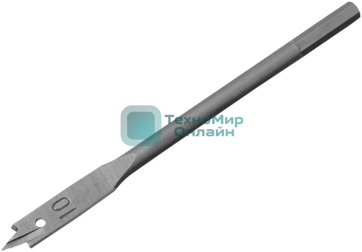 Сверло по дереву Сибртех 70360 перовое, 10 мм