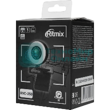 Веб-камера Ritmix RVC-250 2592x1944, 30 кадр/с, USB Type-A, микрофон, автоматическая фокусировка, универсальное крепление