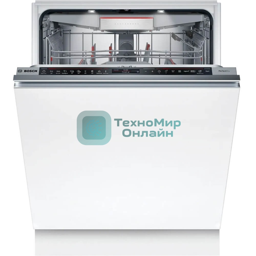 Встраиваемая посудомоечная машина Bosch SMD8TCX04E, нержавеющая сталь, 59.8 см, 14 компл., 42 дБ, класс A