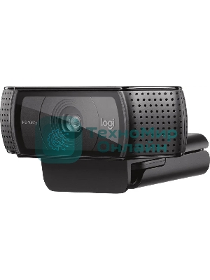 Веб-камера Logitech C920 1920x1080, 30 кадр/с, USB Type-A, микрофон (2 шт, шумоподавление), автоматическая фокусировка, автоосвещение, универсальное крепление